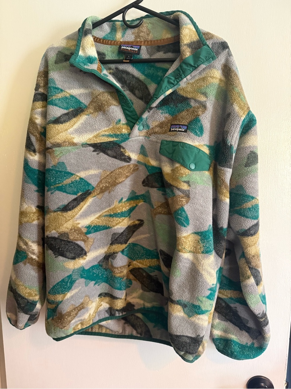Patagonia Synchilla Trout Tails Legend
Snap-T Pullover Mens Large